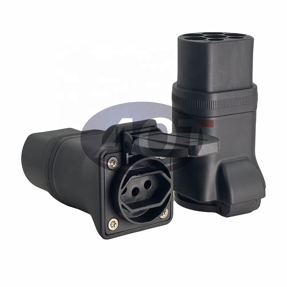 AOTAI Type2 to AC 220V EV Adapter Type 2 IEC 62196 Station Side Plug For Electric Bicycle Motorbike Charger Brazil Socket