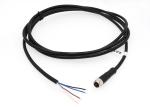 IP67 waterproof M8 cable with 3 core, 4 core, 5 core circular female straight
