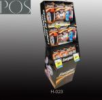 POP daily necessities corrugated floor display rack for shampoo