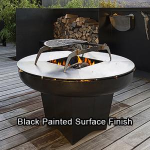 China BBQ Fire Bowl Corten Steel With Grill Ring Outdoor Camping factory