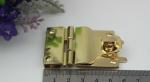Unique design zinc alloy gold metal bag hardware twist turn lock