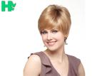 Blonde Color Synthetic Hair Wigs , Professiona 8 Inch Straight Hair Wig