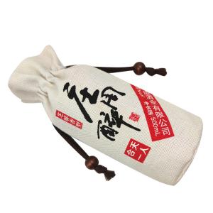 China 1 Bottle Linen Fabric Drawstring Gift Bags For Wine OEM ODM factory