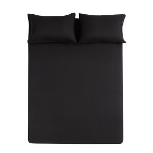 China Brushed Microfiber 3 Piece Comforter Set Dark Black For Home Bedrooms factory