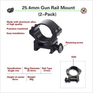 China mount, railmount,gun rail mount,Hunting Flashlight accessories Optical Sight Bracket Picatinny Rail Rifle 25.4mm Ring Sc factory