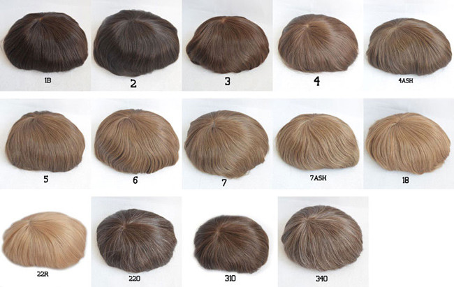 Realistic Indian Mens Toupee Human Hair Wig 60g-65g Oem In Bulk