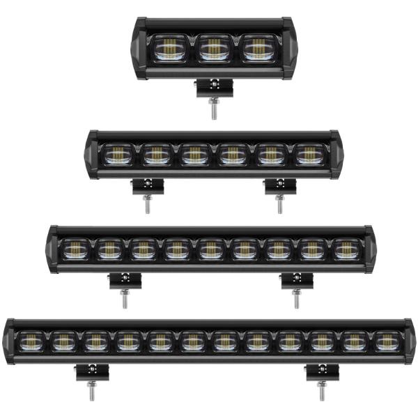 6D Lens 90W 120W 150W 180W Single Row LED Bar Light For 12V 24V 4x4 Offroad