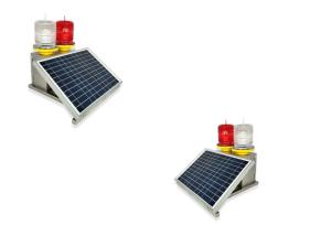 China Portable Solar Aviation Obstruction Light ICAO 2000cd Infrared Red Emitting factory