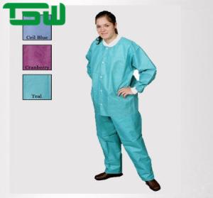 China Disposable Non Toxic Round Neck Nonwoven Surgical Scrub Suit factory
