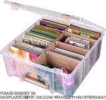 Super Satchel Double Deep, Portable Art & Craft Organizer With Handle, Plastic