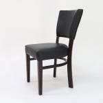 Restaurant Wooden Dining Chair with PU Leather Upholstery and Walnut/ Natural/