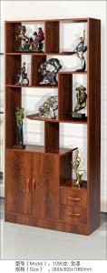 China MDF Painted Curio Display Shelf Original Wood Feels Good factory