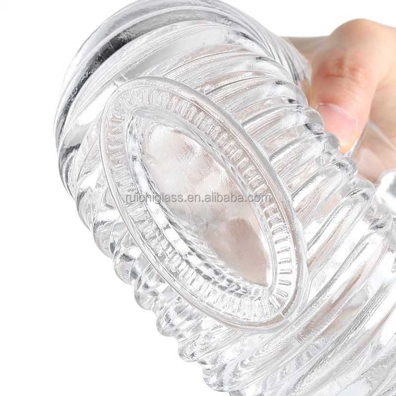 Beverage Hot Stamping Surface Handling Brandy Glass Bottles with Cap 500ml 750ml