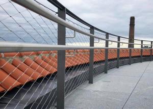 China Suspended Anti-falling Architectural safety Netting with stainless steel cable mesh 3.0 mm wire factory