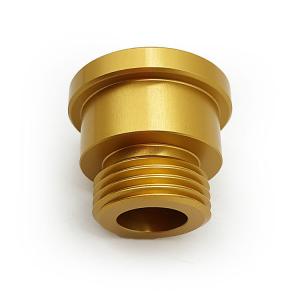 China Custom Aluminum Metal CNC Turning Machining Parts With Anodized Yellow And Purple factory