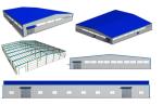 Flexible Metal Agricultural Buildings , C / Z Shape Steel Channel Goat Farm Shed