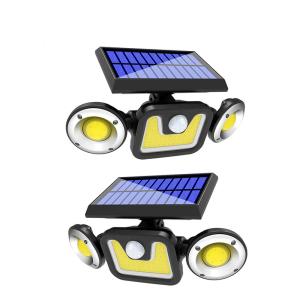 China 450lm Waterproof Solar 3 Head Motion Sensor Security Light 6000k factory