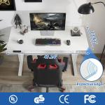 Small Office Coffee Standing Table Electric Standup Desk with One Motor in White