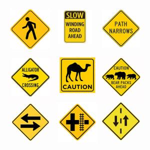 China Custom Australian Animal Deer Camel Kangaroo Crossing Reflective Caution Sign Board factory