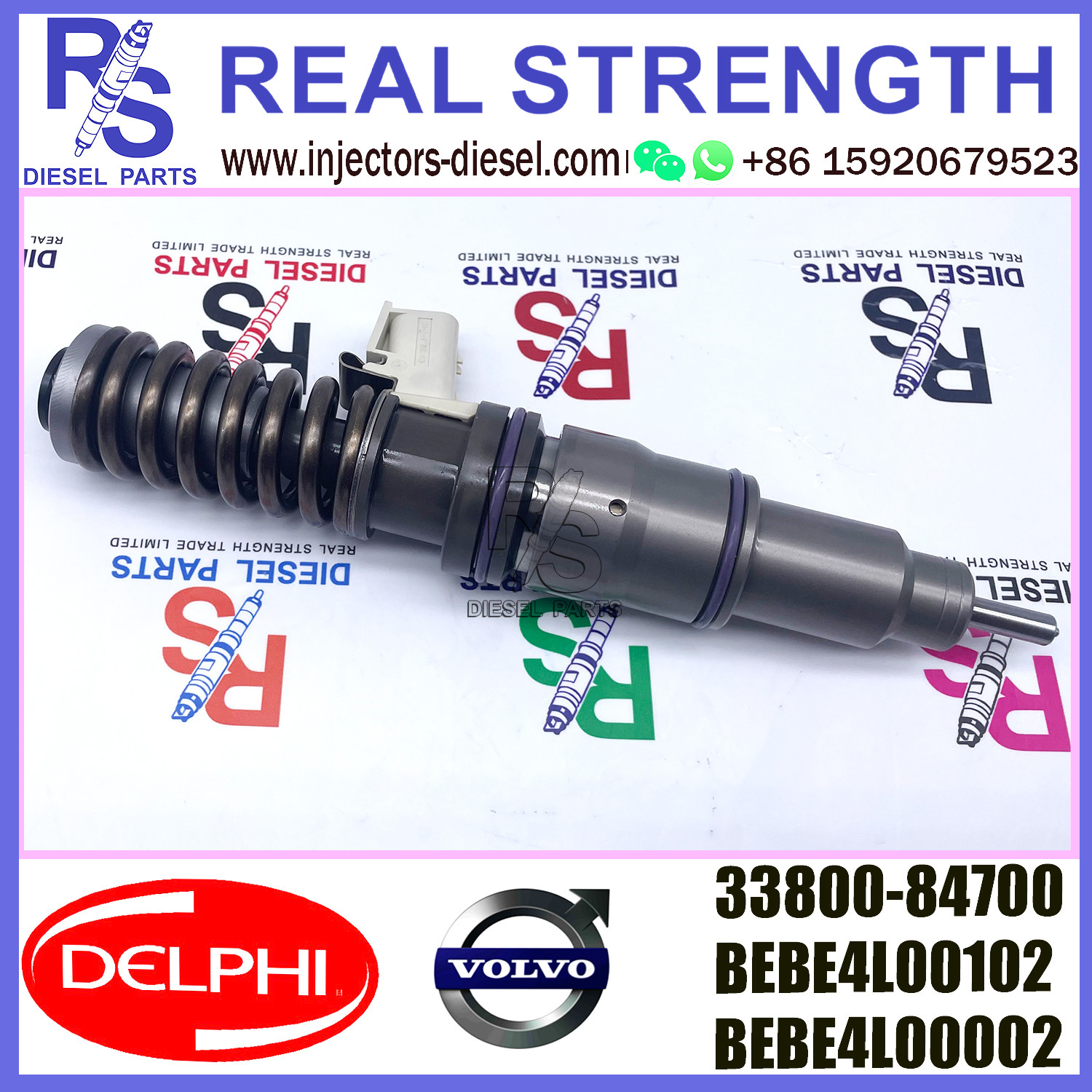 DELPHI 4pin BEBE4L00102 Diesel pump Injector BEBE4L00102 BEBE4L00002 33800-84700 E3.18 for HYUNDAI L ENGINE WITH EGR