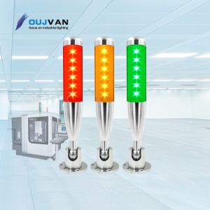 70 / Min Shiny Signal Tower Lamp DC 24V IP54 For CNC Machine Status Indicator