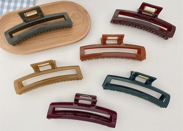 Ins resin Chestnut Brown Jelly grab large hair tray hair clip back of head clip