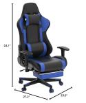 Customized Color Leather RGB Gaming Swivel Chair with LED Light Bar and Massage