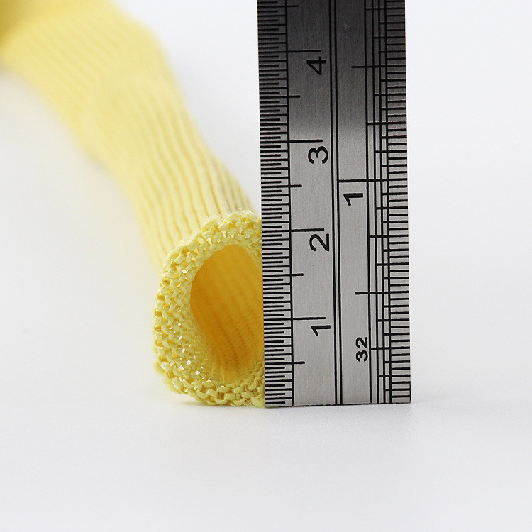 Knitted Fireproof Webbing Yellow 20mm Width Kevlar Tubular Webbing
