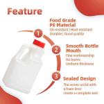 Pe Seasoning Bottle White 1000ml 1100ml 1600ml 1900ml 2000ml Soy Sauce Bottle