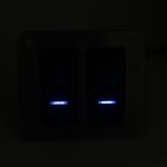 Blue LED 24V 5 Pin 2 Gang Rocker Switch Panel for boat