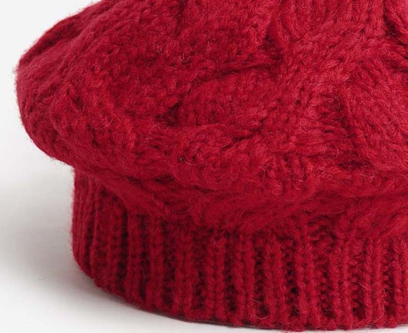 Winter Women Knit Beanie Hats 56cm Pom Pom Fur Beanie BIO Washed Cotton