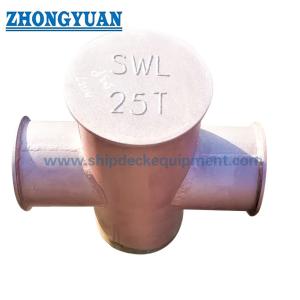 China GB 10106 Single Cross Bitt Cruciform Bollards with Plate Base Ship Mooring Equipment factory