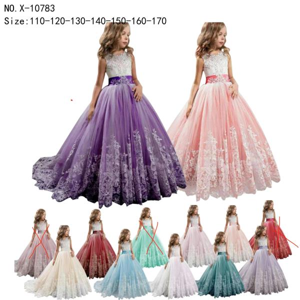 girl's princess dress evening dress wear party dress ready goods ready to ship