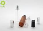 Round Frosted Flat Shoulder Glass Bottle 30ml 60ml 80ml With Pump Lotion Cap