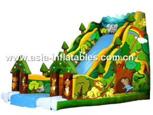 China Commercial Grade Inflatable Slide In Jungle Park Theme For Children Park factory