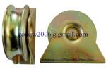 Sliding gate roller GW604 U Groove，Galvanized, Iron, Double bearing, size 50