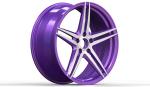Purple Lightweight Monoblock Wheels Aviation Aluminum 6061 PCD 5-114.3 19 Inch