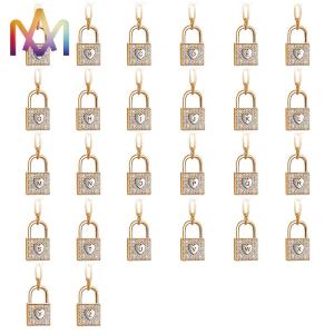 China Unisex 50cm Chain Brass SS Initial Lock Necklace factory