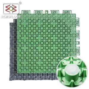 China 1.27cm Anti Slip Backyard Court Tiles Polypropylene Interlocking Tiles factory
