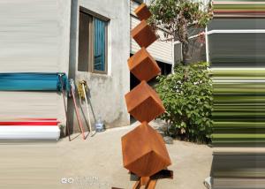 China Contemporary Design Art Metal Corten Steel Sculpture For Garden Decor factory