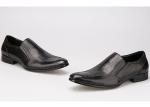 Slip On Round Toe Men Formal Dress Shoes Oxford Style Full Grain Leather Dress