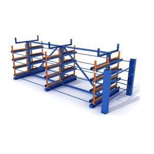 Q235 Steel Spacesaver 4000kgs/level Roll Out Cantilever Rack SGS