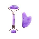 Double Head Face Jade Roller 36g 18g Gua Sha Jade Roller Set Free Sample