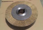 Narrow Face 300mm Brass Wire Wheel / Brass Wire Brush Wheel With Double Keyseat