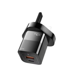 China Essager 2022 Square Brick UK Plug Pd Wall Charger 33W Quick Charging USB Type C Ports factory