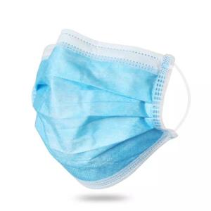 China Color Customized Disposable 3 Ply Face Mask Blue White Anti Corona Virus factory