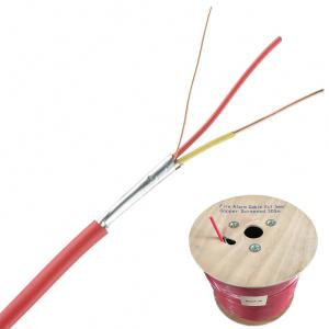China 16 AWG 100m ABS Alarm Cable for House Fire Protection PVC Jacket and Bare Copper Wire factory