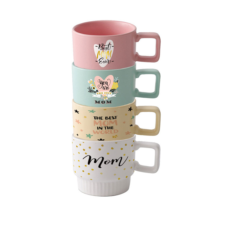 Customized Printing Ceramic Color Mugs Creative Fresh Decal Style