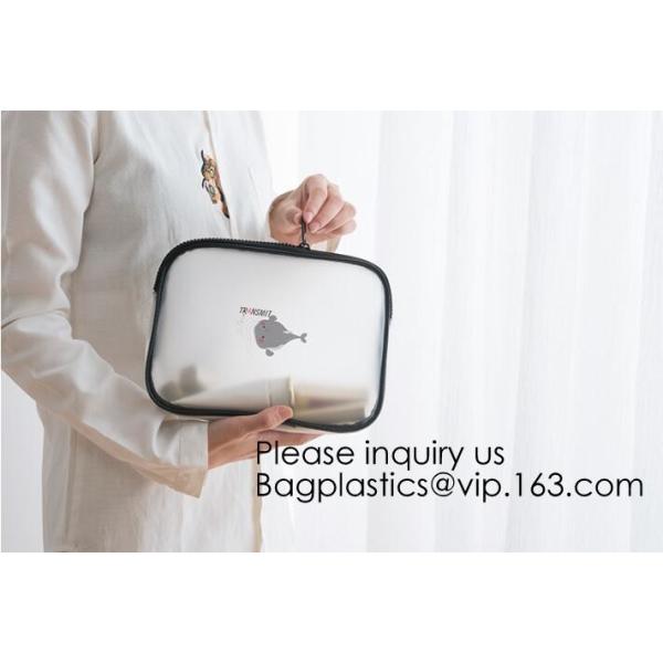 Cute Style Transparent PVC Unicorn Prints Makeup Cosmetic Bag Pouch for Women Girls Candy Bag, bagease, bagplastics