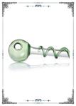 Borosilicate Glass Light Green Oil Burner Smoking Bong Bobbin